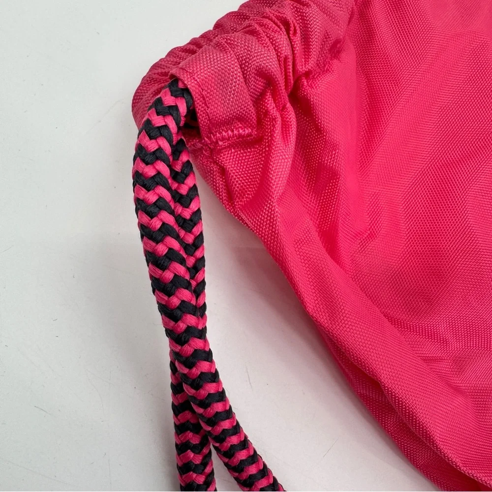Nike Drawstring Colorblock‎ Bag Pink Gray Navy Lightweight Nylon